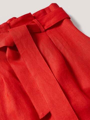 MANGO Regular Plissert bukse 'Ampabelt' i rød