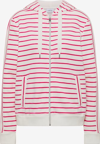 CECIL Sweatjacke in Pink: Vorderseite