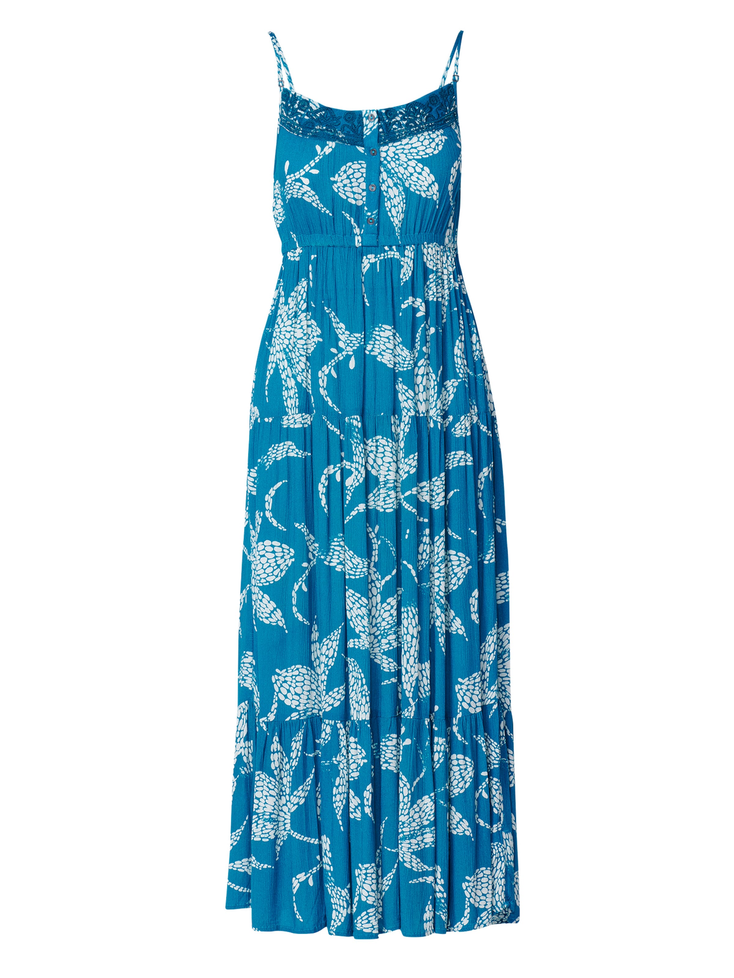 KOROSHI Robe d’été en bleu ciel / blanc, Vue avec produit