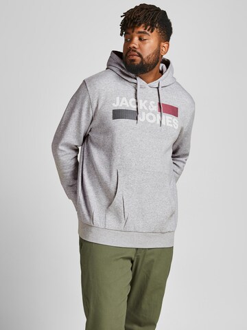 Jack & Jones PlusSweater majica 'Ecorp' - siva boja: prednji dio