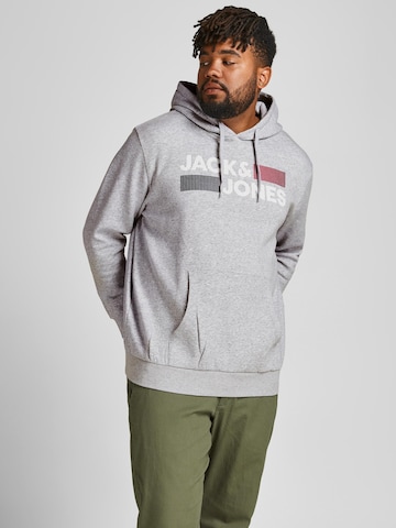 Felpa 'Ecorp' di Jack & Jones Plus in grigio: frontale