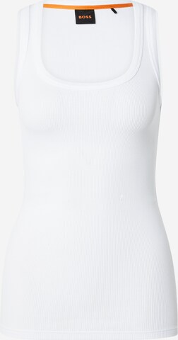 BOSS Top 'Ematite' in White: front