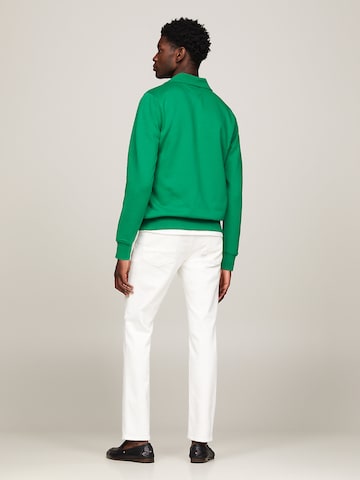 TOMMY HILFIGER Zip-Up Hoodie 'Stand-Up Collar' in Green