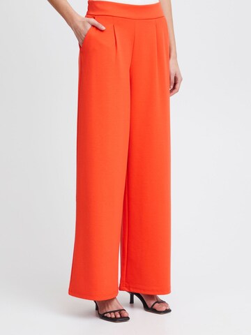 ICHI Wide leg Chino ' IHKATE ' in Oranje