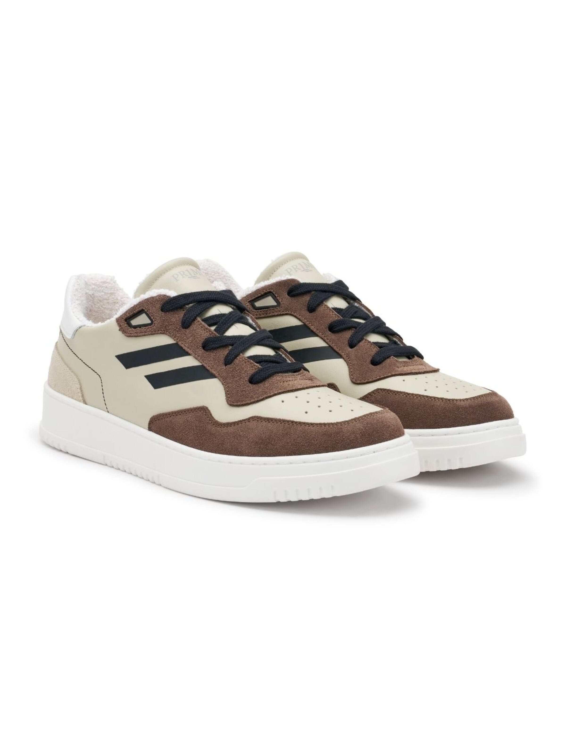 Sneaker bassa 'Bianco Brillante' di PR1MO in marrone