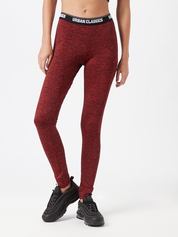 Urban Classics Skinny Leggings in Rood: voorkant