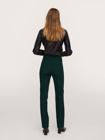 MANGO Regular Pleated Pants 'Jess' in Green