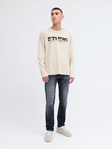 JACK & JONES Tričko 'JJYUKI' – béžová