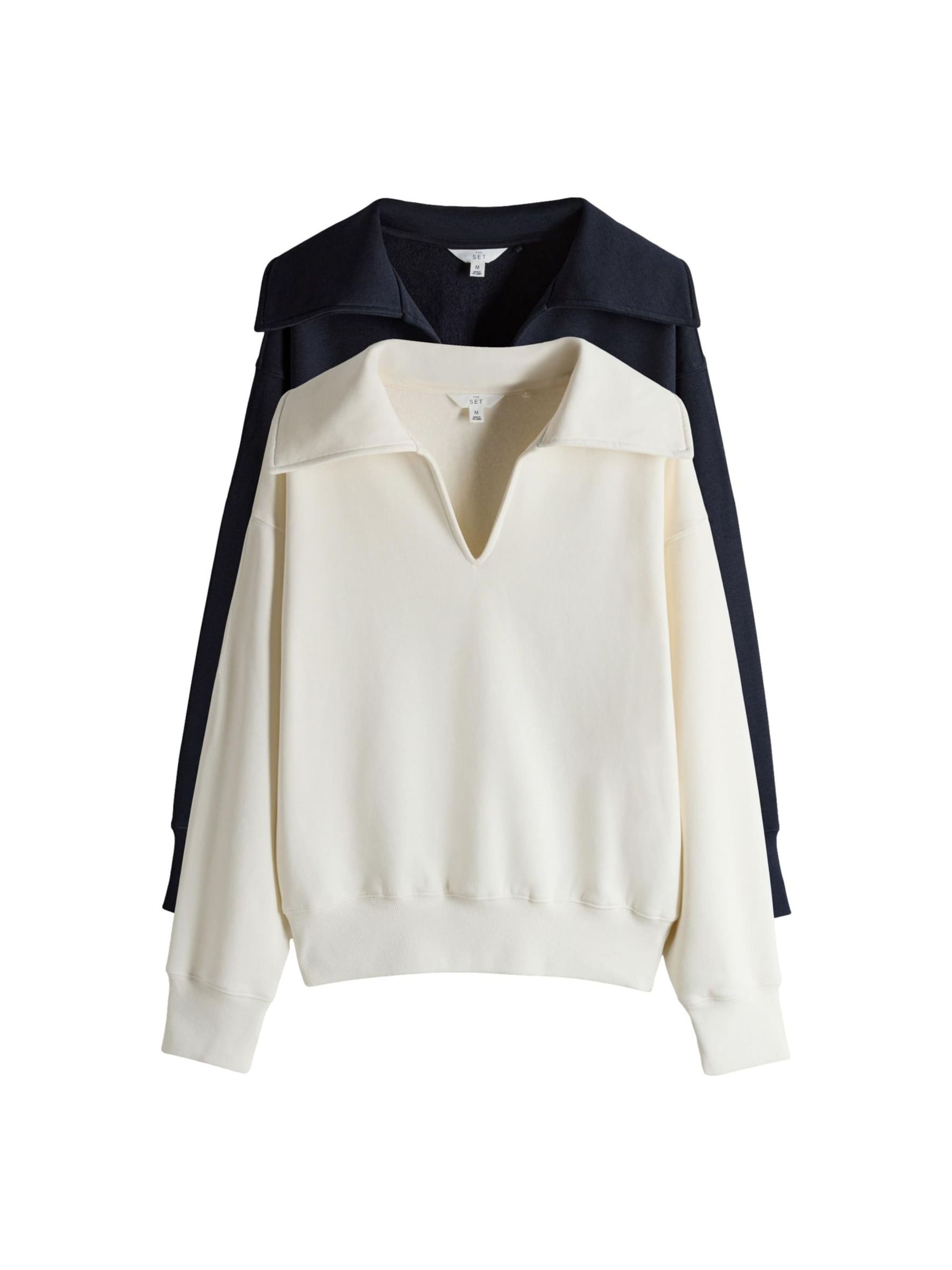 The Set Sweatshirt in Blauw: voorkant