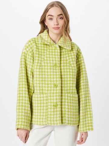 Monki Демисезонная куртка в Зеленый: спереди