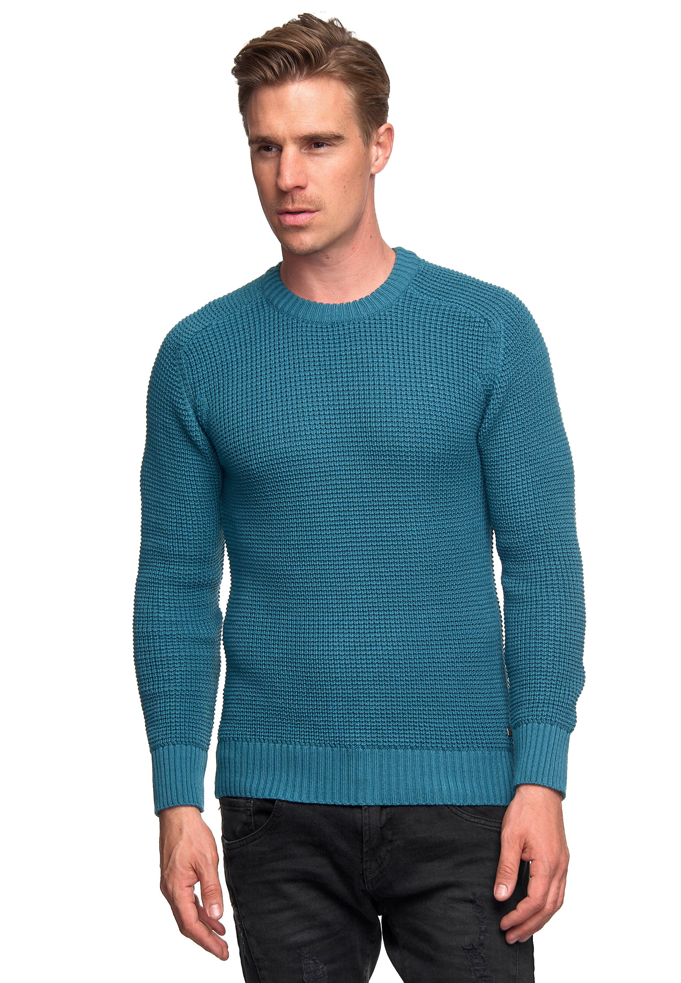 Rusty Neal Pullover in Blau: Vorderseite