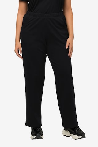 Ulla Popken Regular Pants in Black: front