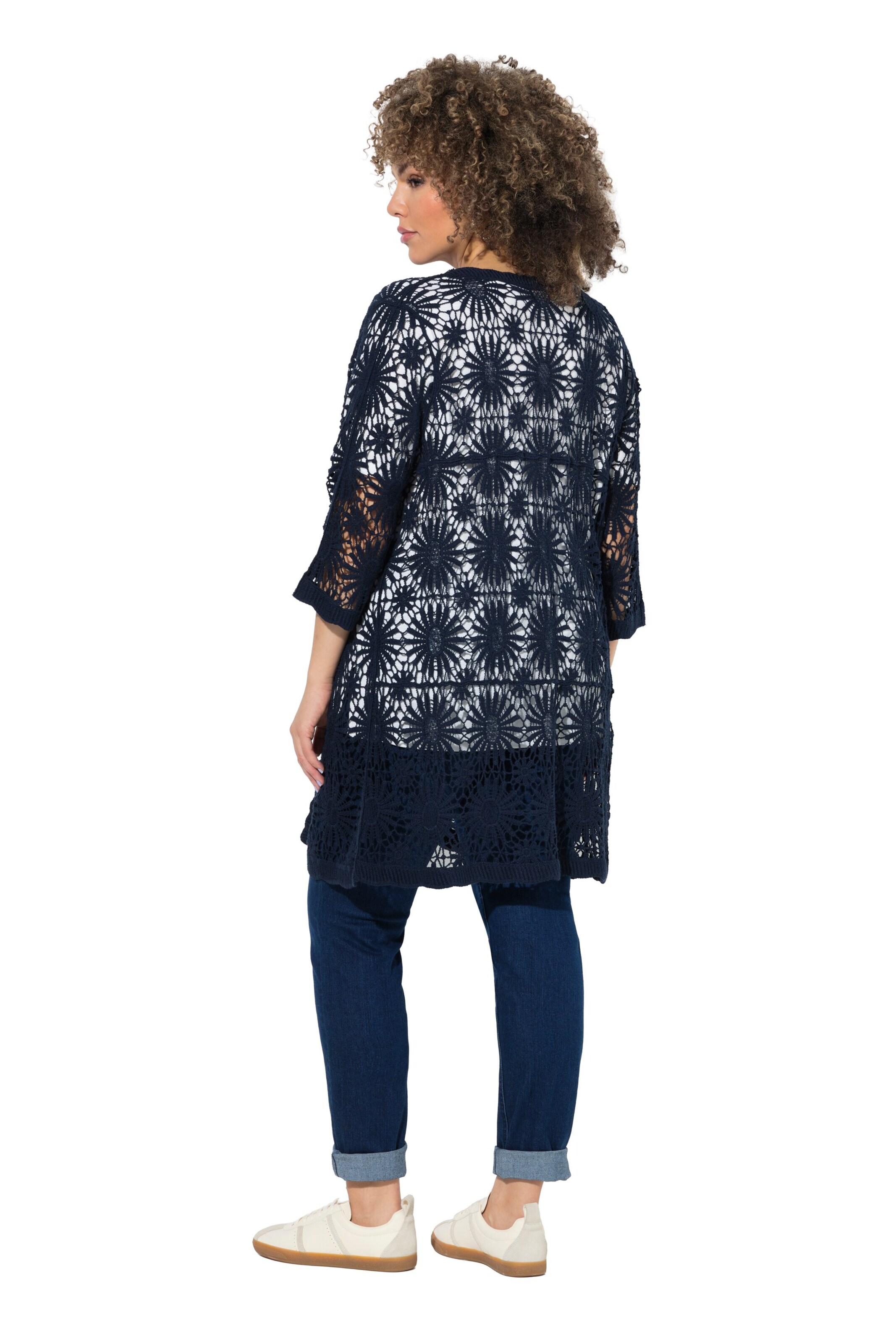 Ulla Popken Strickjacke in Blau