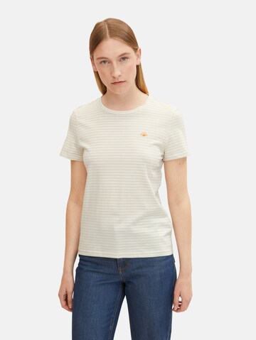 TOM TAILOR T-Shirt in Beige: predná strana