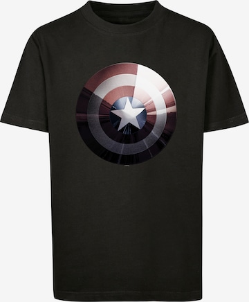 T-Shirt 'Marvel Captain America Shield Shiny' F4NT4STIC en noir : devant