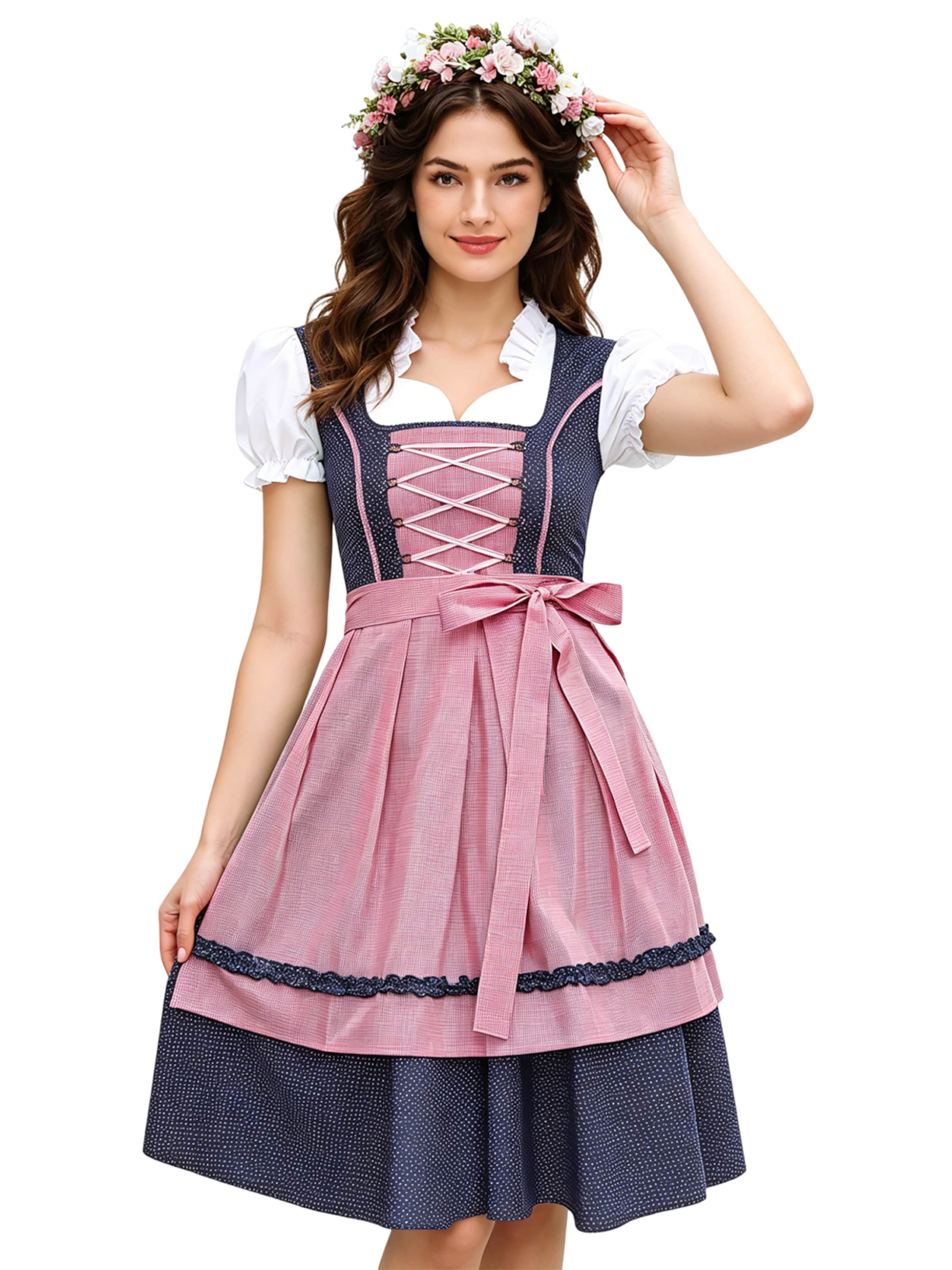 KoJooin Dirndl‌‌‌‌‌ in Schwarz: Vorderseite