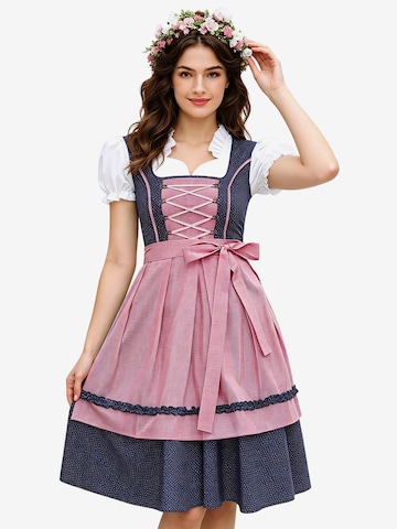 KoJooin Dirndl in Schwarz: Vorderseite