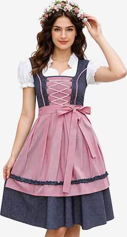 KoJooin Dirndl in Blau: Vorderseite