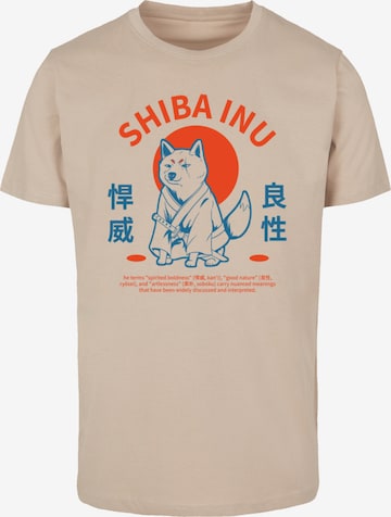 F4NT4STIC Shirt 'Japanischer Shiba Inu Hund' in Beige: voorkant