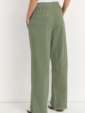 Cellbes of Sweden Loosefit Hose aus gewaschener Baumwolle in Grün