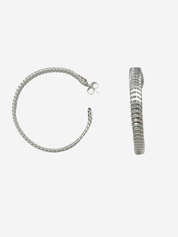 Gloria Mago Earrings 'Marea hoop earrings in silver 10µ brass' in Silver: front