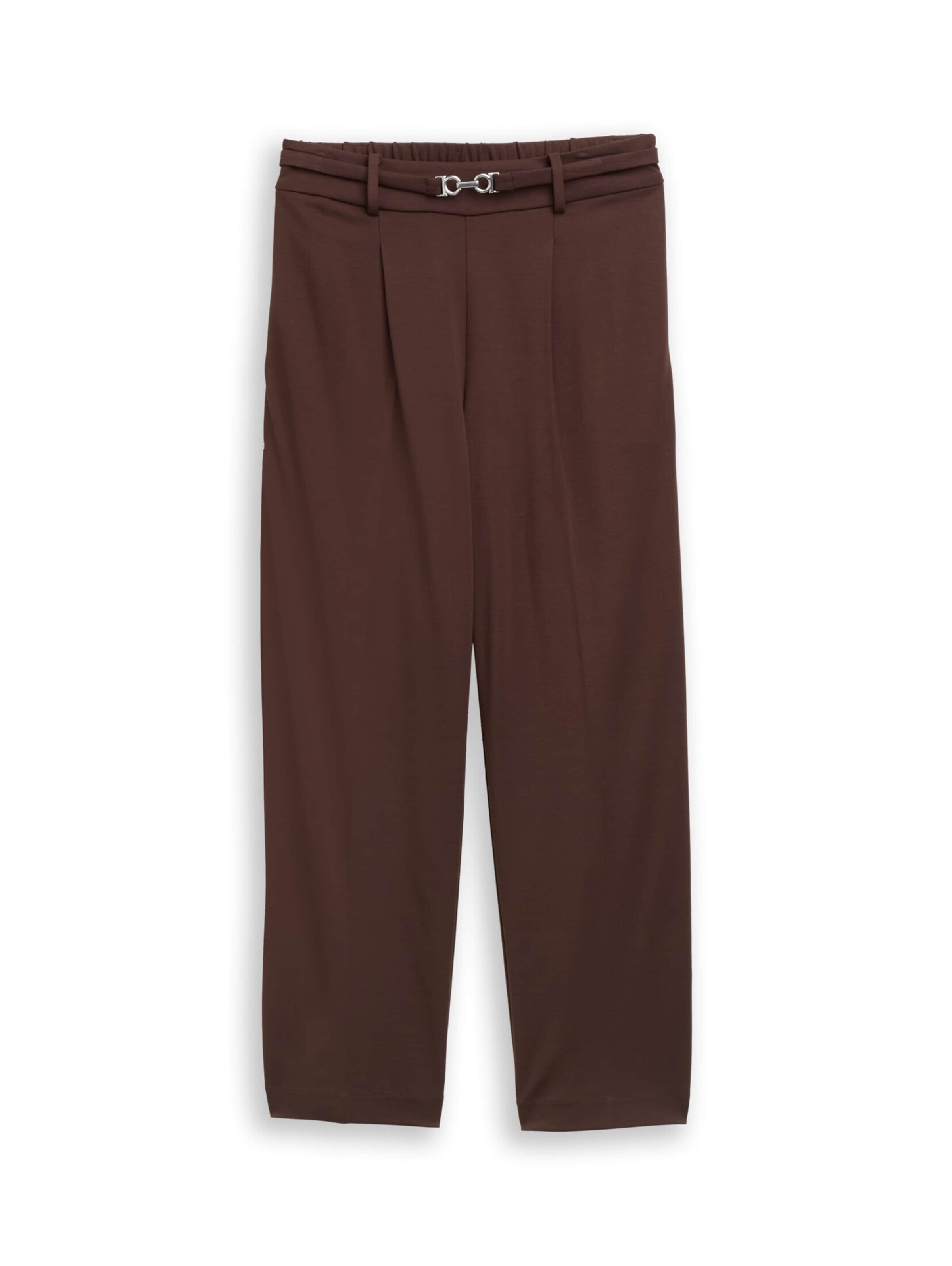 TOM TAILOR Broek in Bruin: voorkant