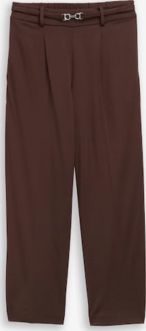 Pantalon TOM TAILOR en marron : devant