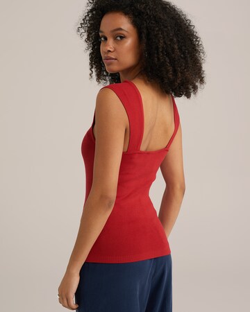 WE Fashion Knitted top in Red