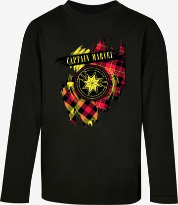 ABSOLUTE CULT Shirt 'Captain Marvel' in Zwart: voorkant