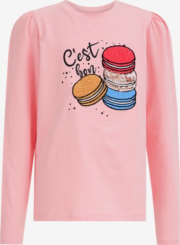 T-Shirt WE Fashion en rose : devant