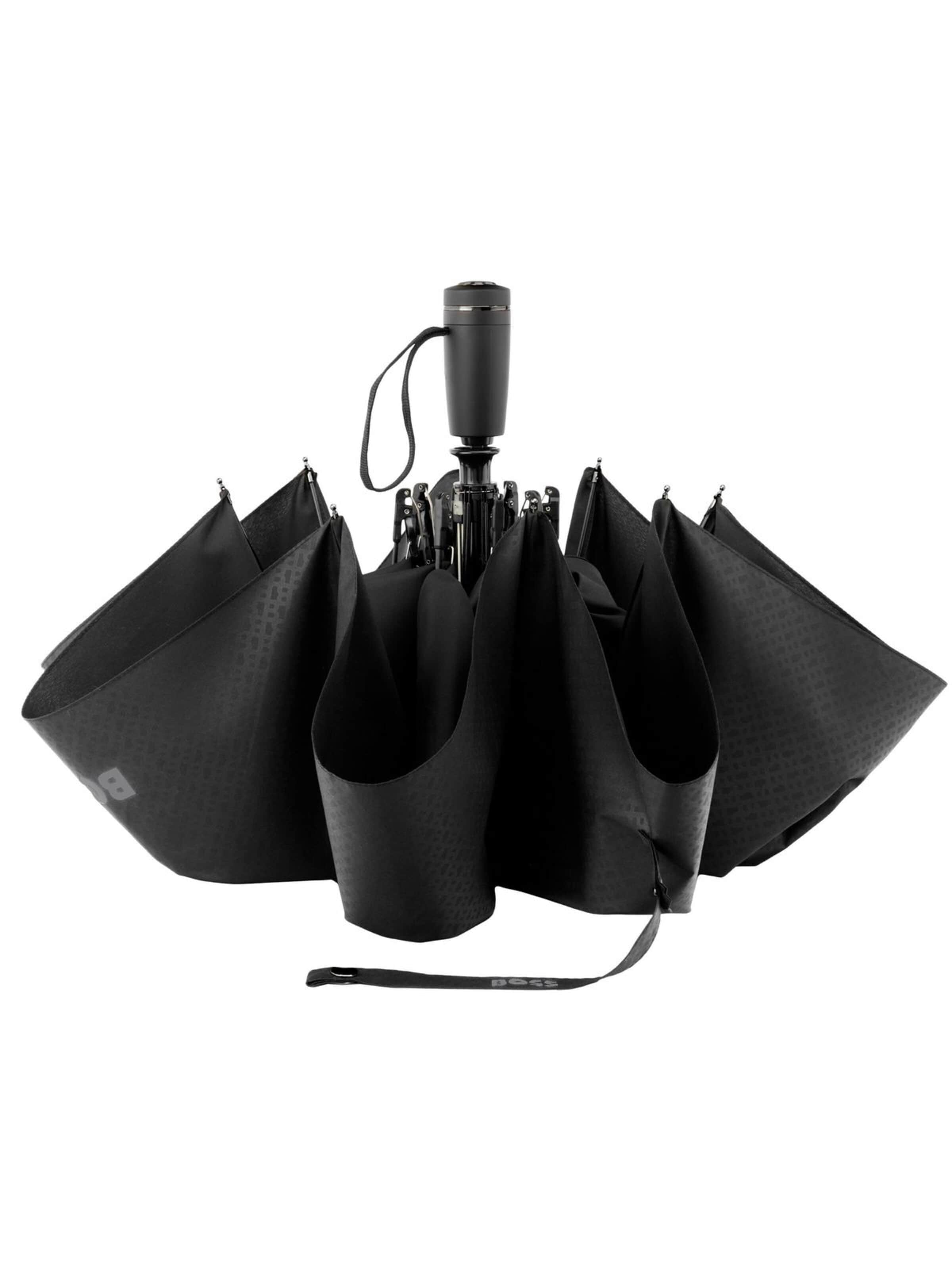 BOSS Paraplu 'Pocket umbrella Double B' in Grijs