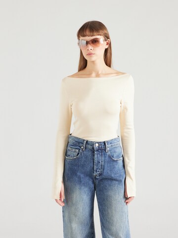 Gina Tricot Shirt in Beige: Vorderseite