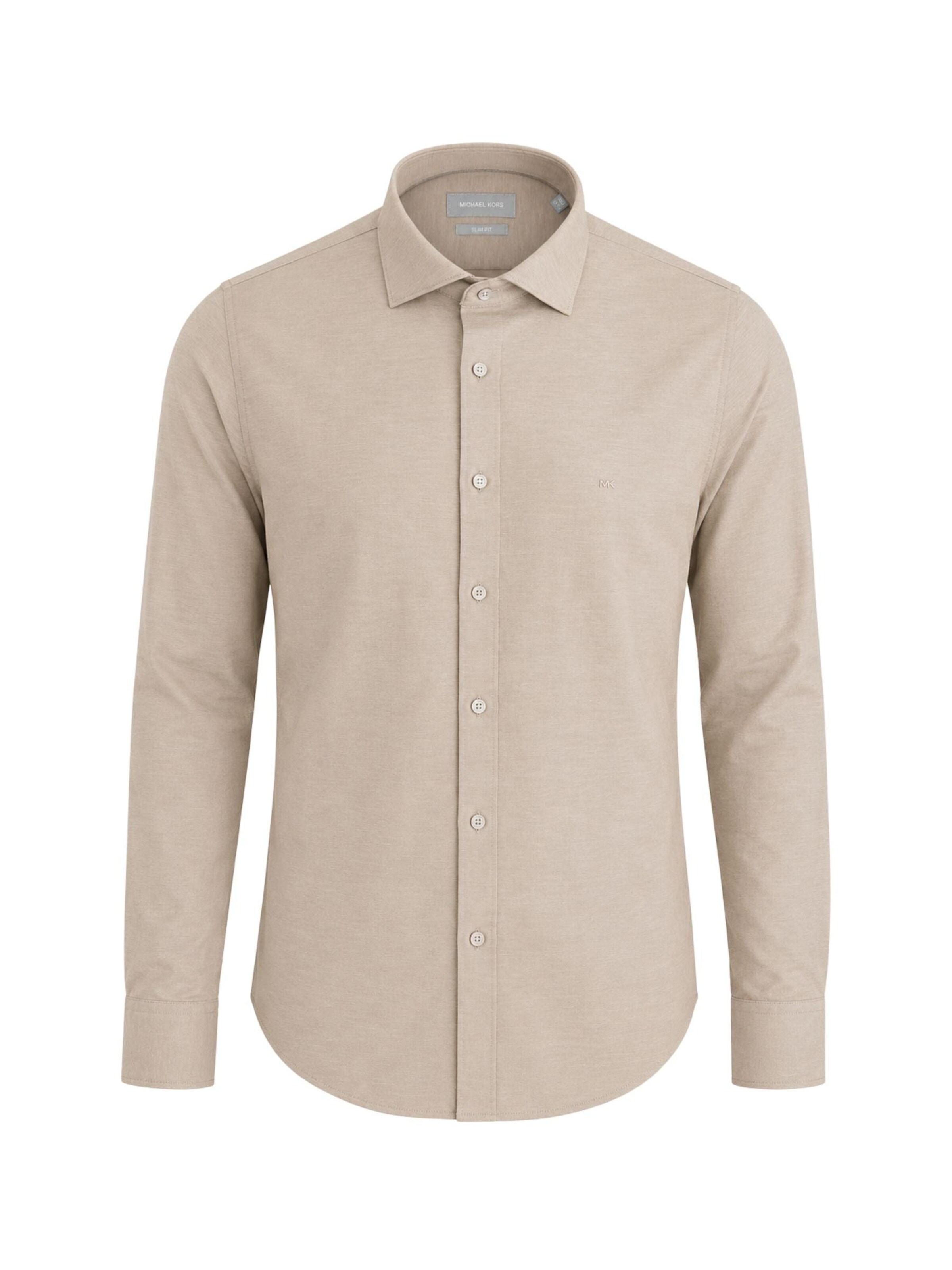 Michael Kors Businesshemd 'COTTON LINEN SLIM SHIRT'‌‌‌‌‌‌‌‌‌ in 44 in beige, Produktansicht