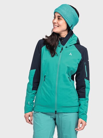Schöffel Outdoorjas 'Softshell Jacket Kals L' in Blauw: voorkant