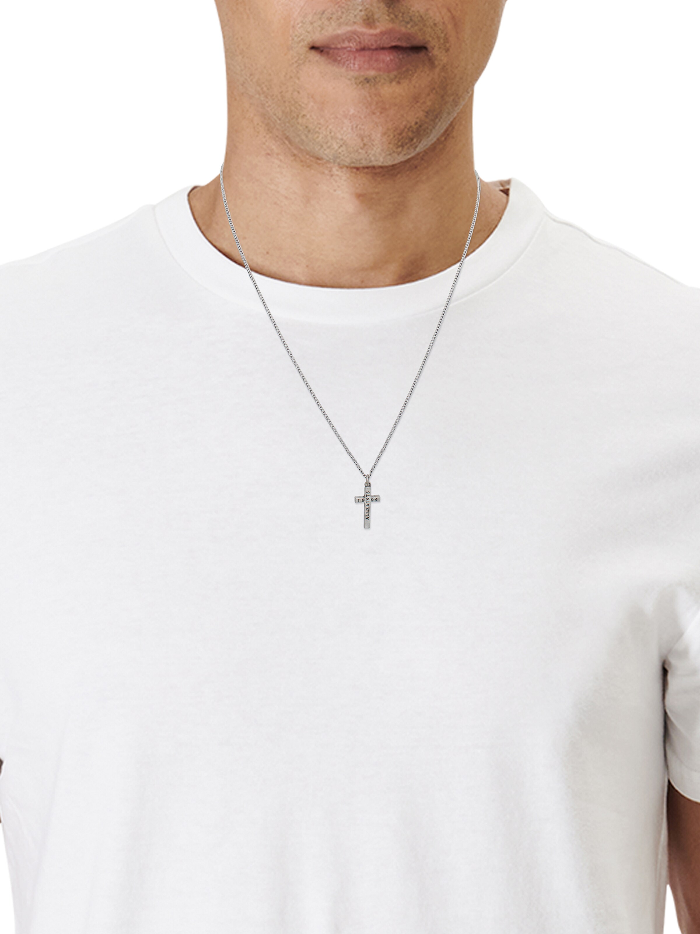 AllSaints Цепочка в Серебристый: спереди
