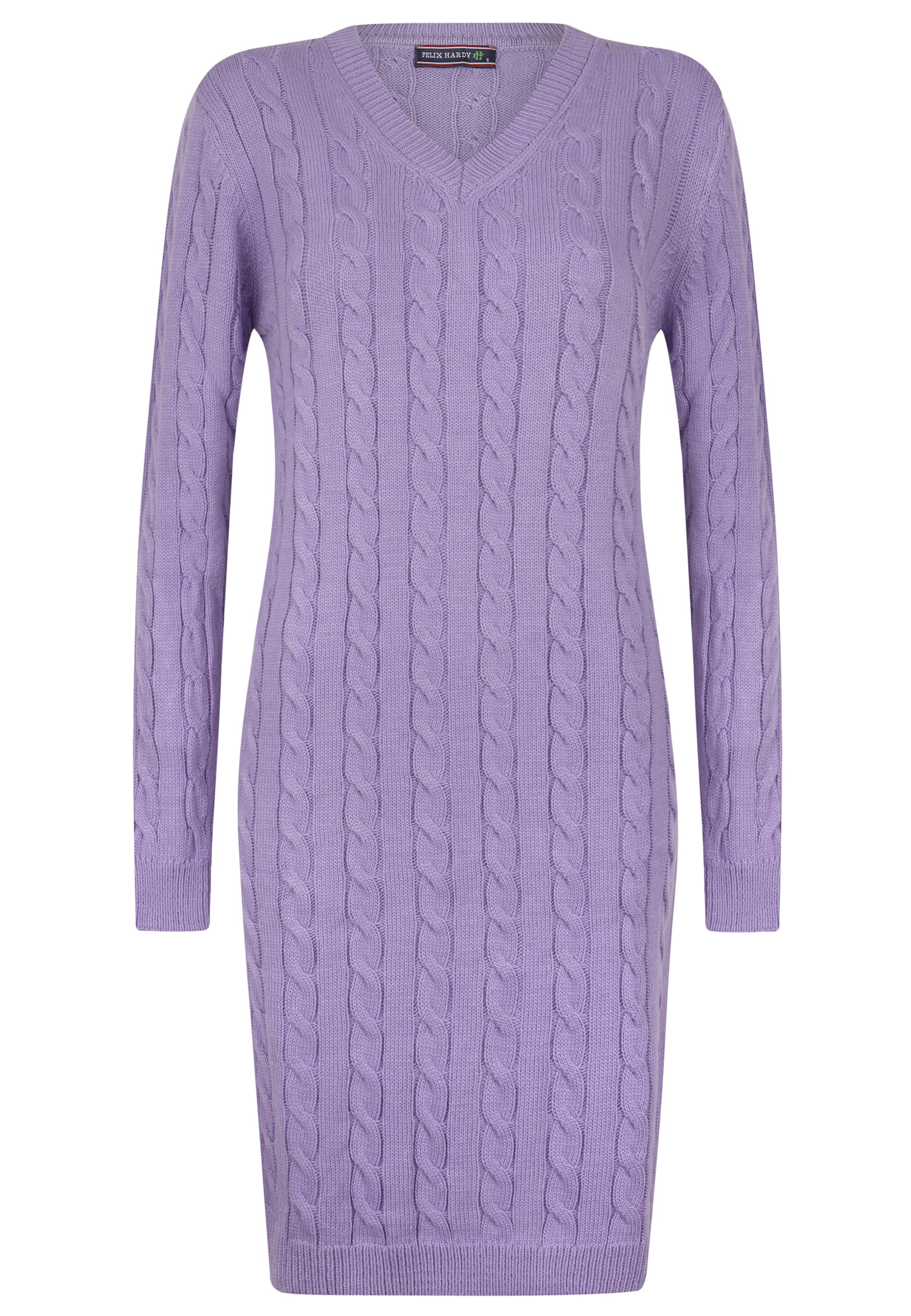 Felix Hardy Gebreide jurk in Lila: voorkant