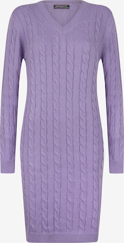 Robes en maille Felix Hardy en violet : devant