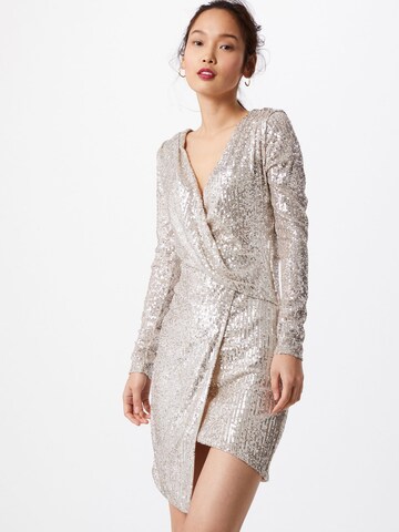 WAL G. Cocktail dress in Silver: front