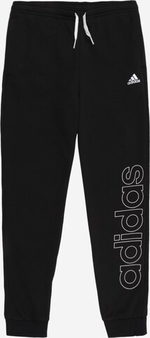 Effilé Pantalon de sport 'Essentials French Terry' ADIDAS SPORTSWEAR en noir : devant