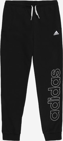 ADIDAS SPORTSWEAR Workout Pants 'Essentials French Terry' in Black: front