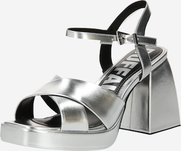 BUFFALO - Sandalias 'BELLA' en plata: frente