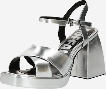 Sandalo 'BELLA' di BUFFALO in argento: frontale