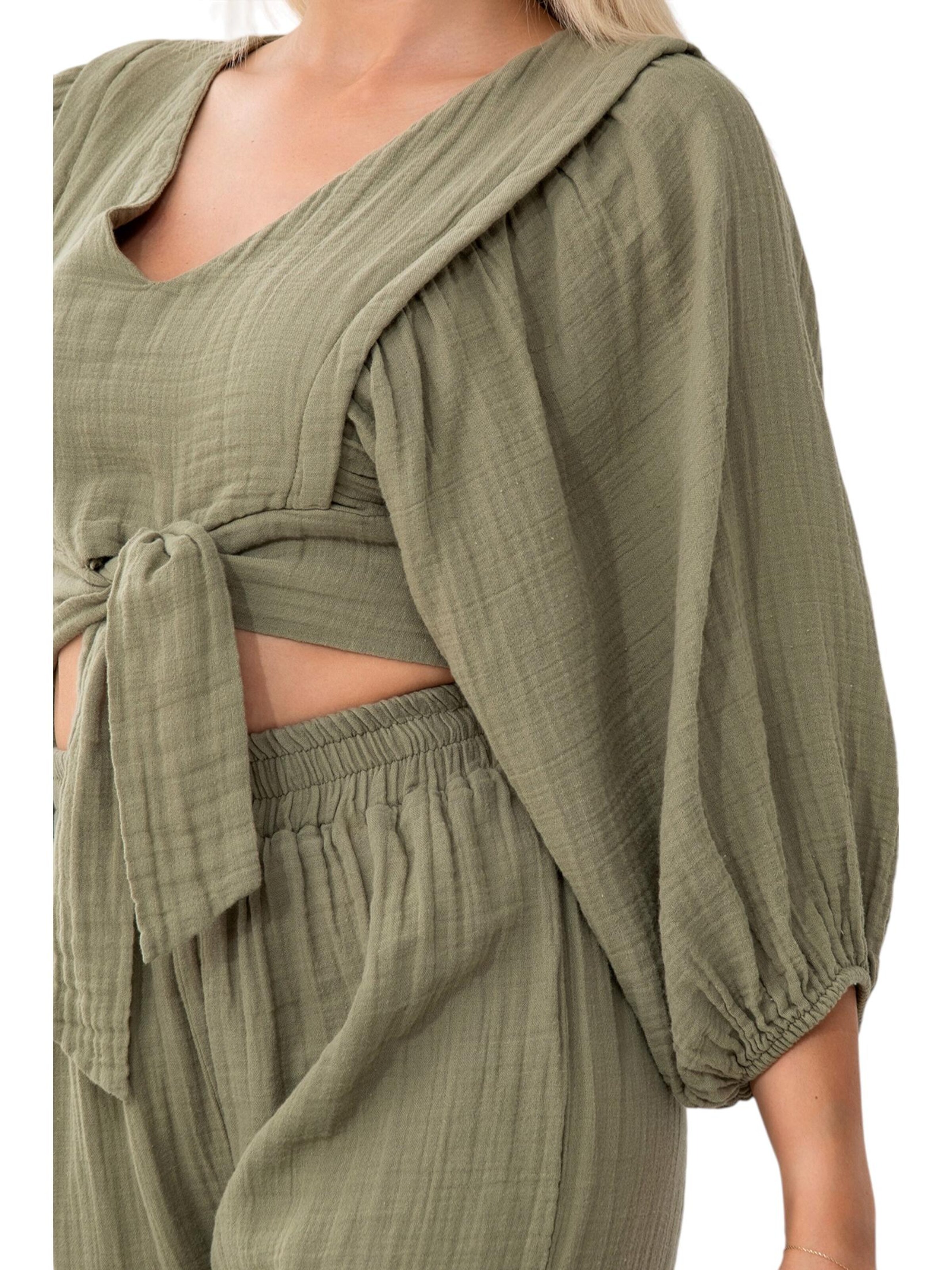 WENOR Loungewear 'FLOWSET' in Green
