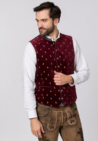 STOCKERPOINT Traditional Vest 'Vittorio' in Red: front