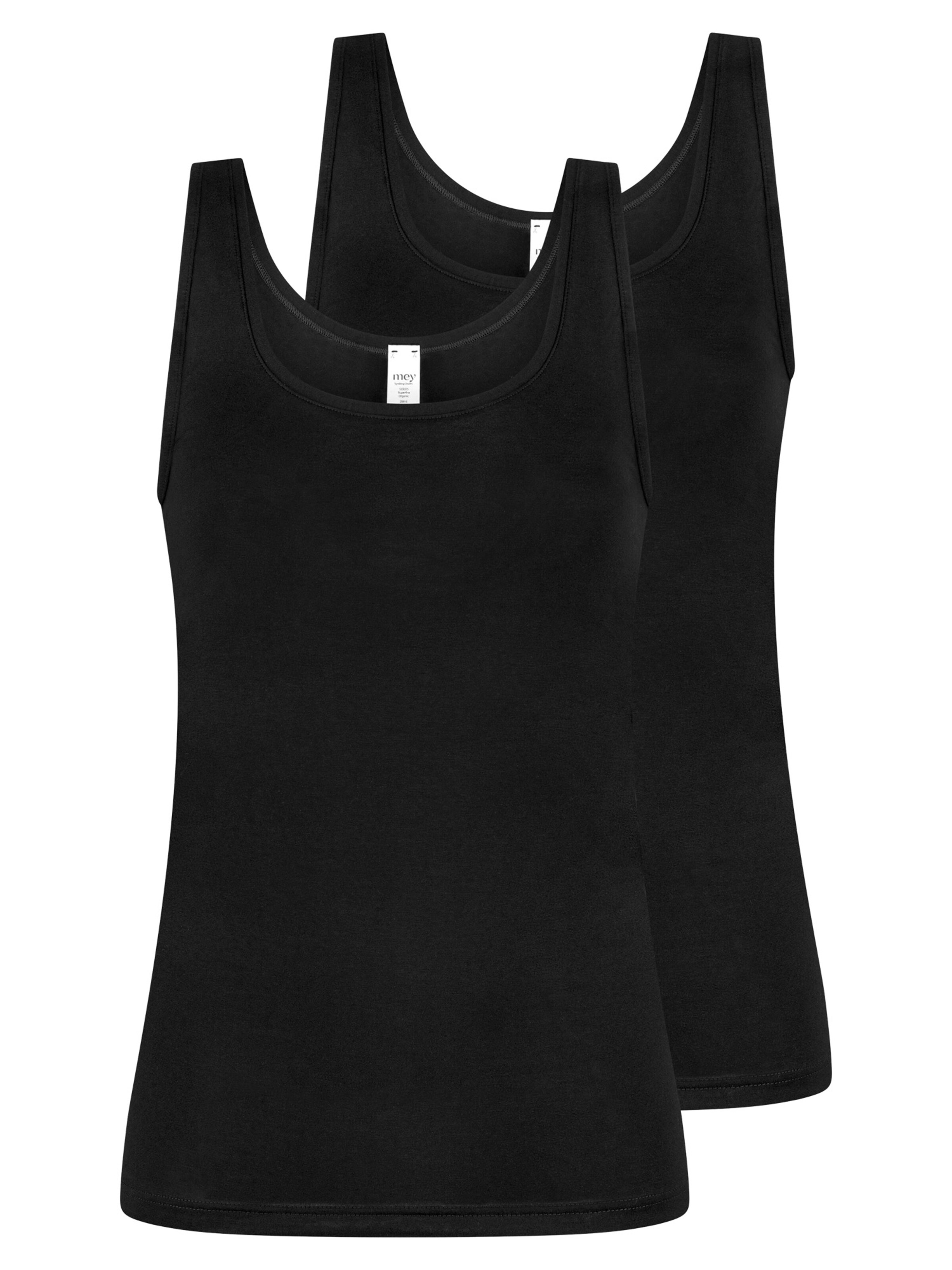 Mey Undershirt 'Cotton' in Black: front
