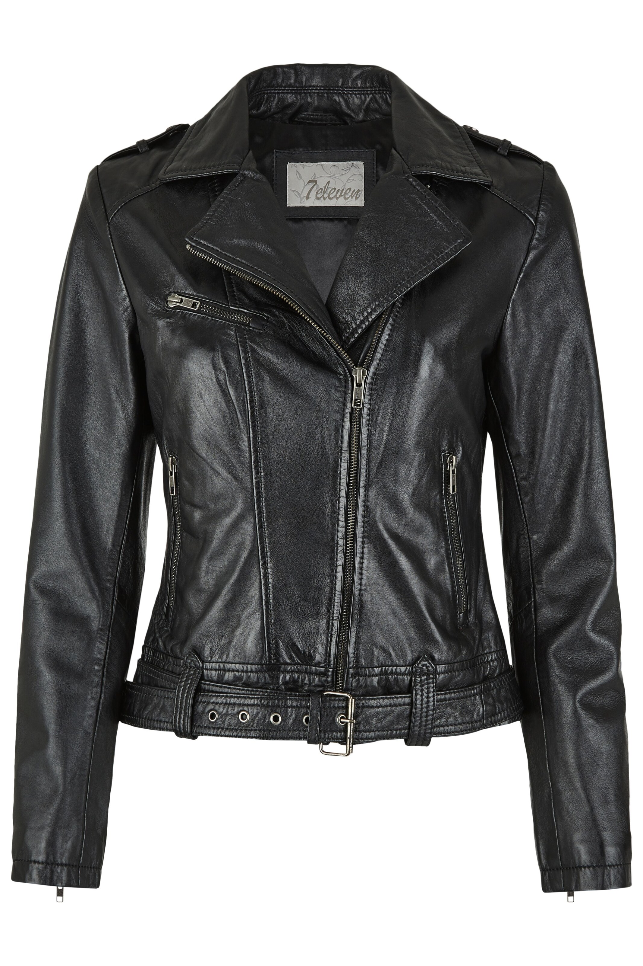 7ELEVEN Tussenjas 'SEJuliette' in Zwart: voorkant