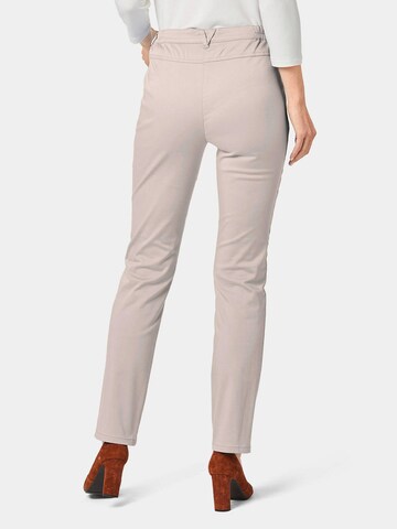 Coupe slim Pantalon 'Carla' Goldner en marron