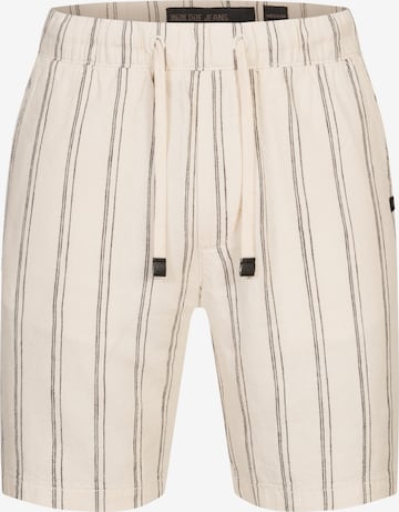 Pantalon INDICODE JEANS en beige : devant