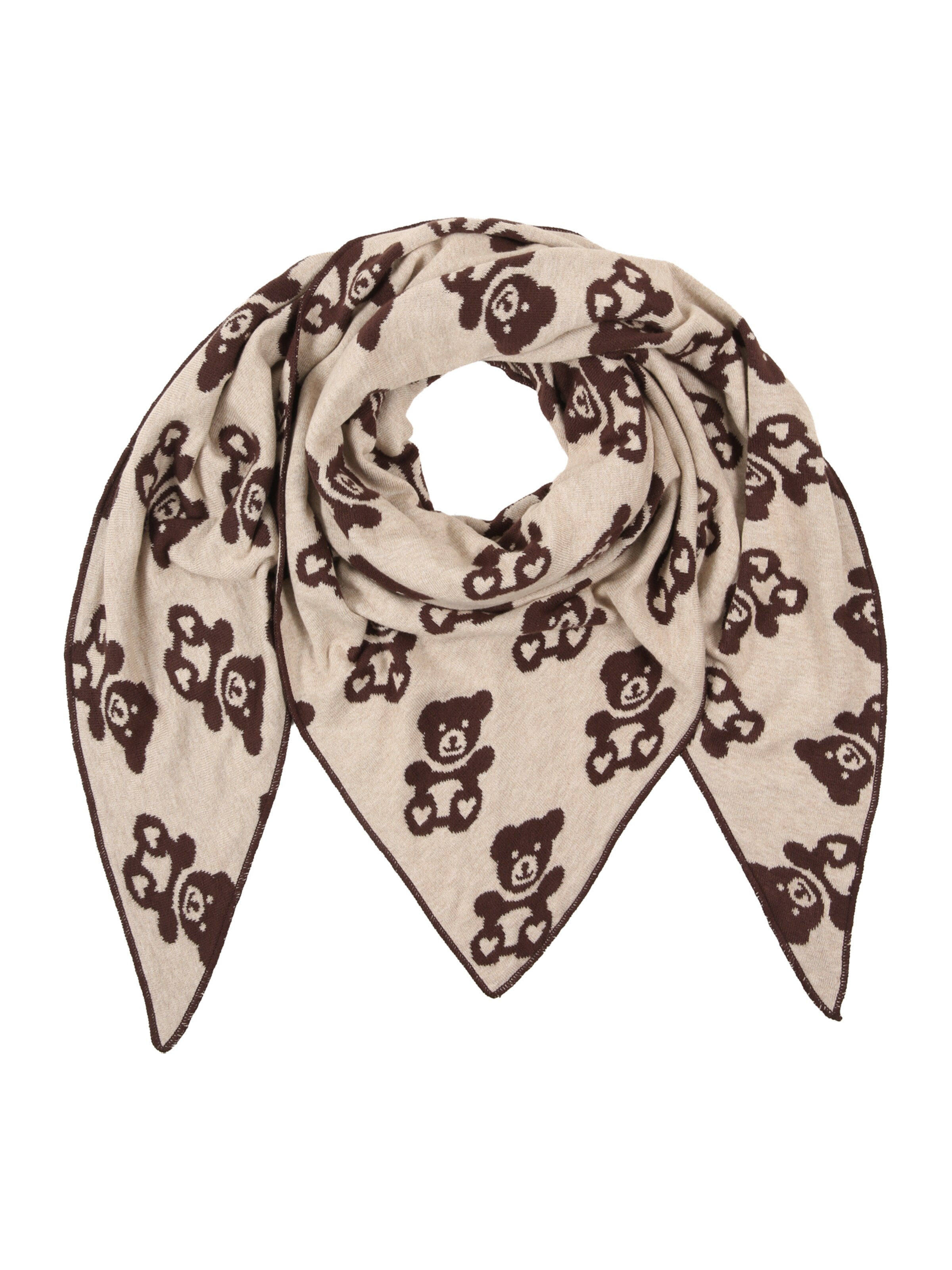Zwillingsherz Shawl 'Love is Love' in Brown: front