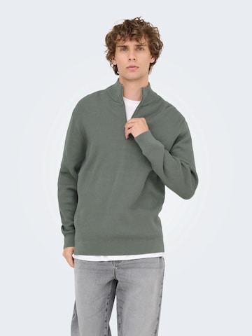 Only & Sons Sweater 'ONSPHIL' in Grey: front